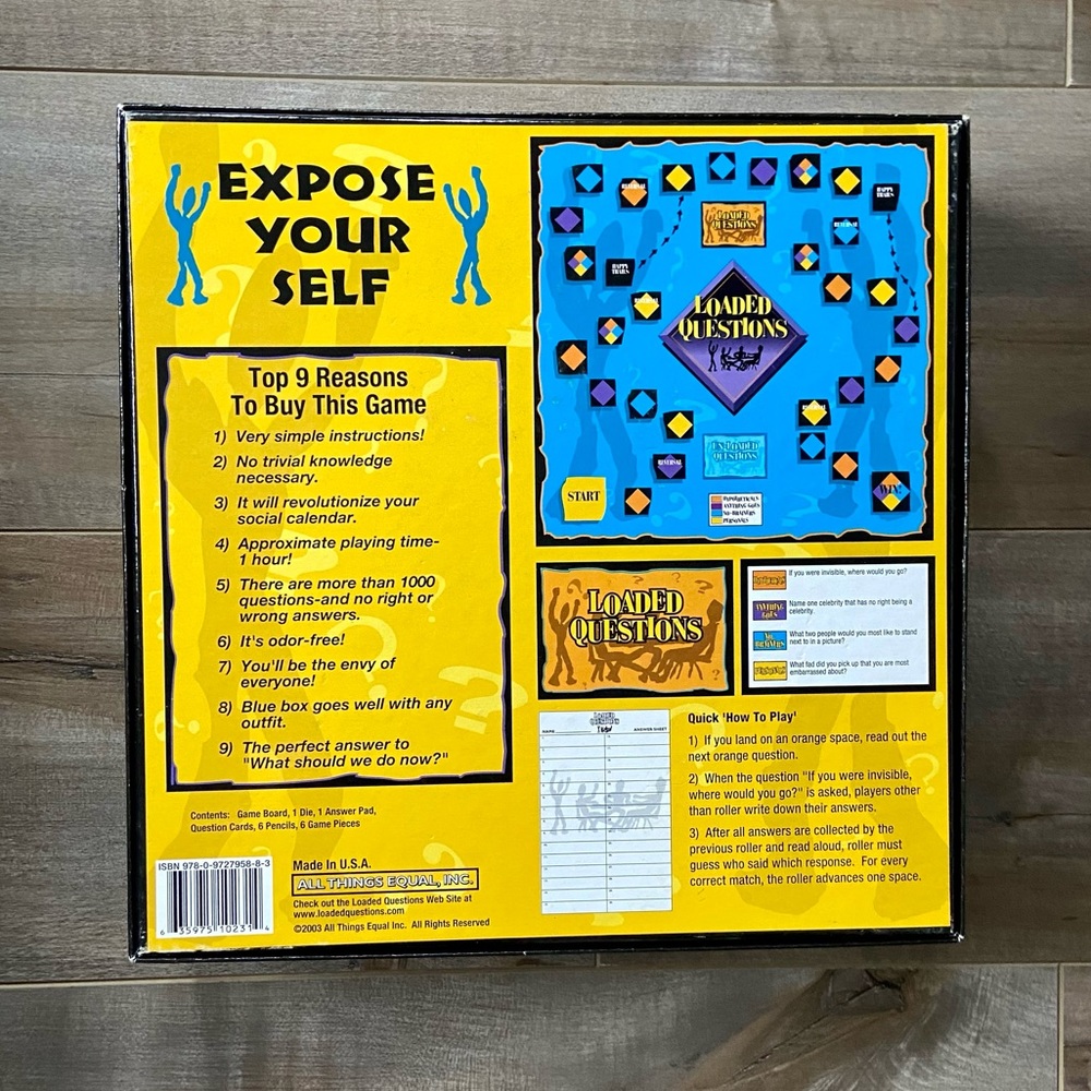 Loaded Questions Board Game, 2003 - Picture 3 of 8